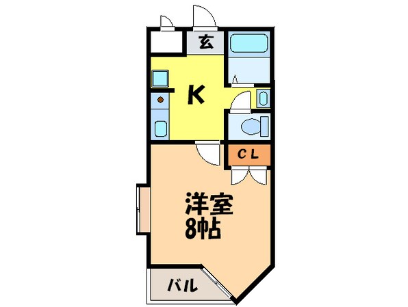 ＹＫハイツ旭が丘の物件間取画像